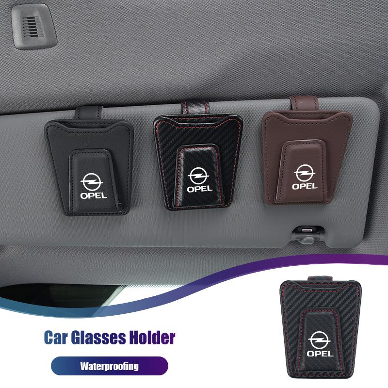 Car Sunglasses Clip Glasses Holder Card Ticket Interior Accessories For Opel Corsa D Astra Insignia Vectra Zafira Meriva Mokka DP2