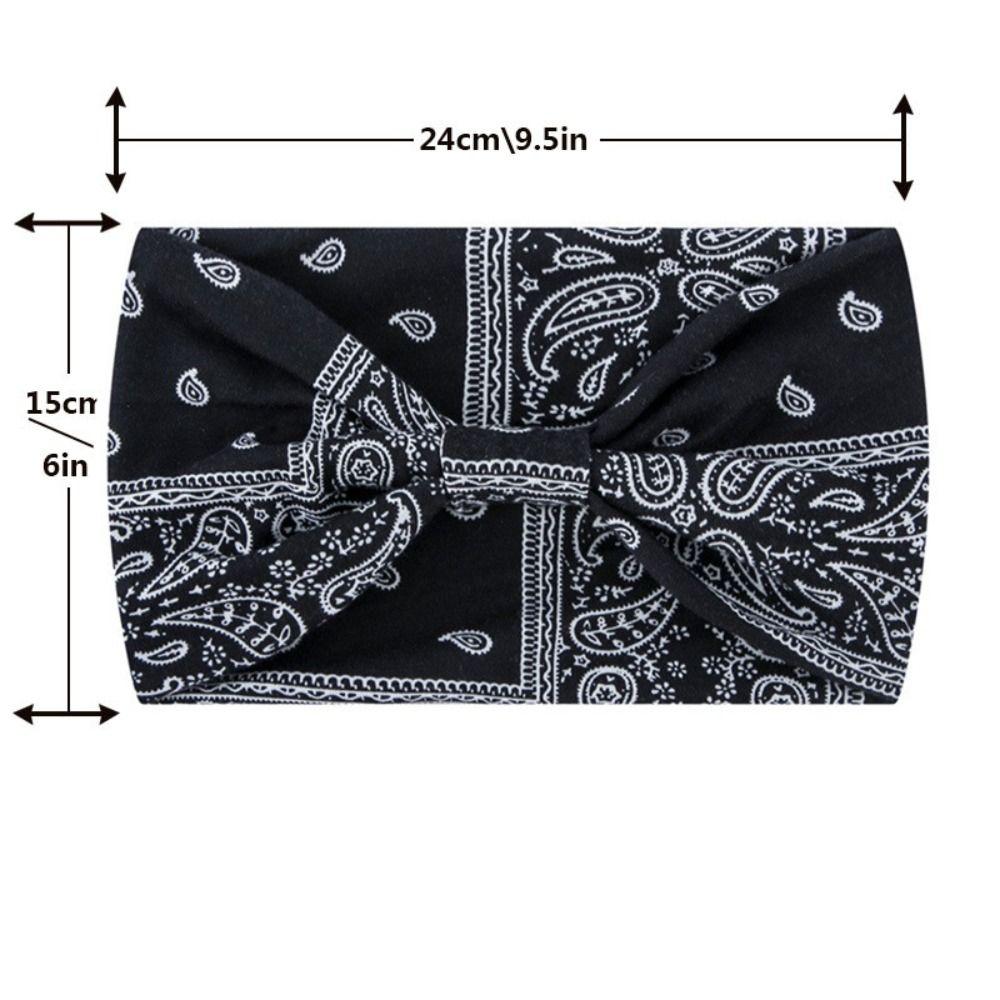 Bohemian Wide Cotton Stretch Headbands Elastic Women Headwrap New Striped Fabric Headband