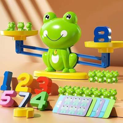 Çocuk Dijital Kurbağa Denge Oyuncak Erken Eğitim Bulmaca Toplama ve Çıkarma Aydınlanma Denge Matematik Öğretim Materyalleri