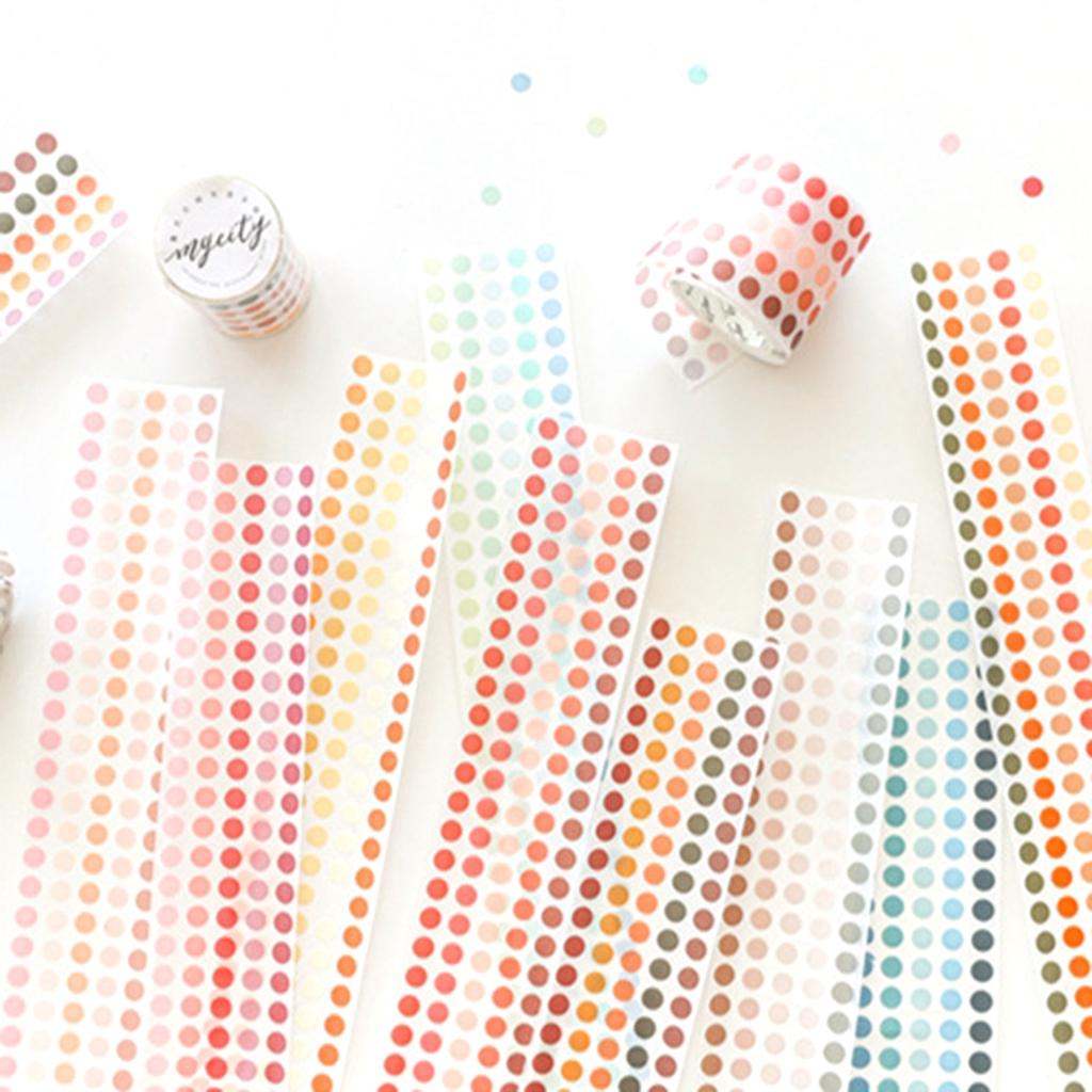 Buy Gradient Color Stationery Scrapbooking Adhesive Stickers Color Dots ...