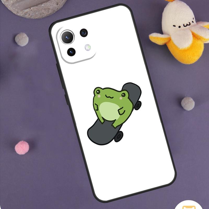Frog Skateboard Cute Kawaii Case For Xiaomi 15 Ultra 14 13T 14T 15T 17 Pro Max POCO F8 Ultra F5 F6 F7 X5 X6 X7 Pro Cover