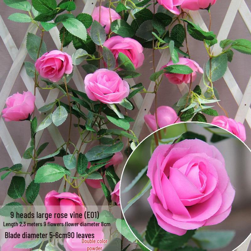 Artificial Rose Vine Hanging Decor for Walls and Ceilings