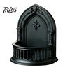 Creative Display Stand Gothic Wall Shelf, Vintage Floating Shelf for Bedroom And Living Room, Matte Black Decorative Wall-Mounted Rack with Exquisite