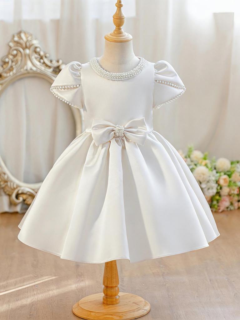 High-End Champagne Princess Dress for Girls - Stylish Flower Girl and Birthday Evening Gown