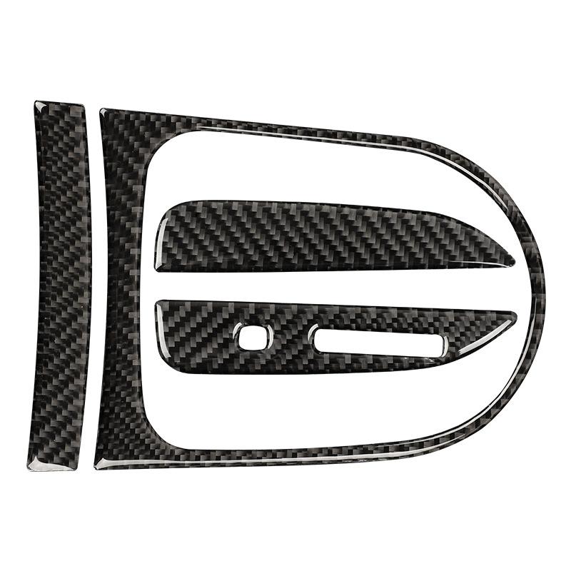 Carbon Fiber Car Central Console Gear Shifter Panel Frame Kit Decoration Sticker For Ford Mustang 2015- Interior Parts