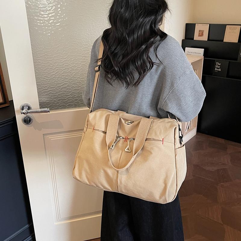 Large Capacity Fitness Bag Multi-Pocket Commuter Shoulder Crossbody Bag Short Travel Duffel Bag