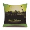 Halloween Linen Pillow Cover Printed Pillow Cover