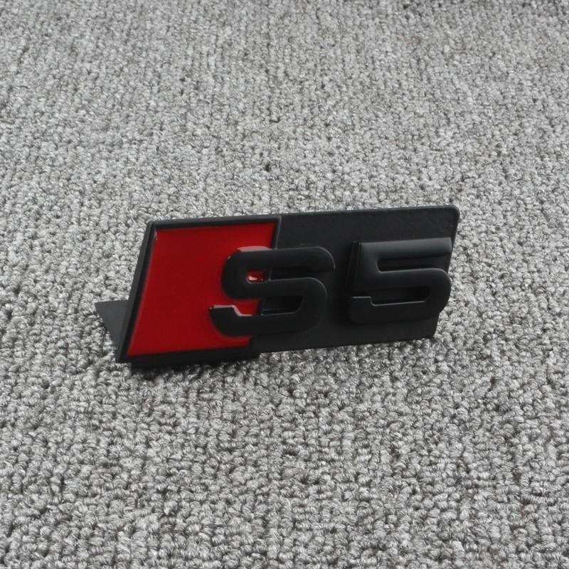 Car Honeycomb Grille Emblem Sticker Car Displacement Badge For 22 A3 A4 A6 Q5 A5 A1 Q3 Q7 A7 TT Q2 SQ5 RSQ3 RSQ8 S3 S4 RS5 RS6