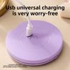 Portable LED Compact Makeup Mirror USB Rechargeable 2X Magnifying Double Sided Travel Cosmetic Mirror