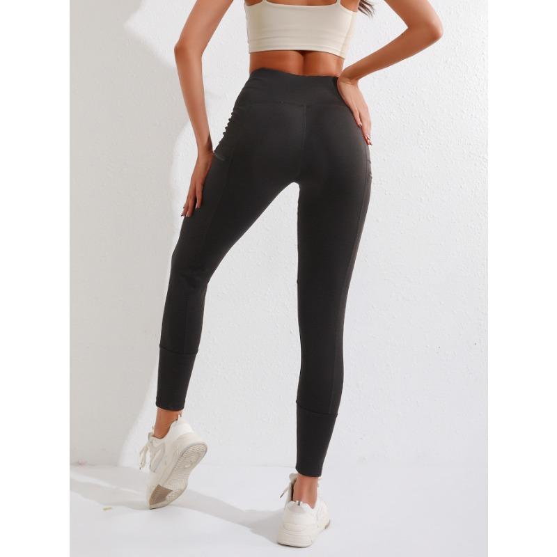 Women S High Waist Slim Fit Fleece Yoga Leggings With Zipper Pockets