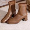 Fashion Autumn Winter Short Plush Women Ankle Boots Ladies Concise Thick Heel Short Botas Zapatos De Mujer 2025