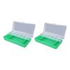 2PCS Waterproof Tackle Box Fishing Tackle Box Organizer Fishing Lure Bait Box Green