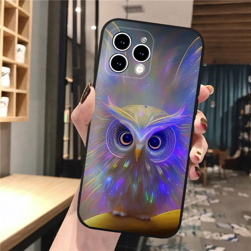 Fantasie Eule Telefon Fall Für iPhone Samsung Galaxy Redmi Xiaomi Oppo OnePlus Hinweis SA 7 8 9 10 11 12 13 14 20 21 22 23 53 54 Pro Max Plus Ultra TPU Weich