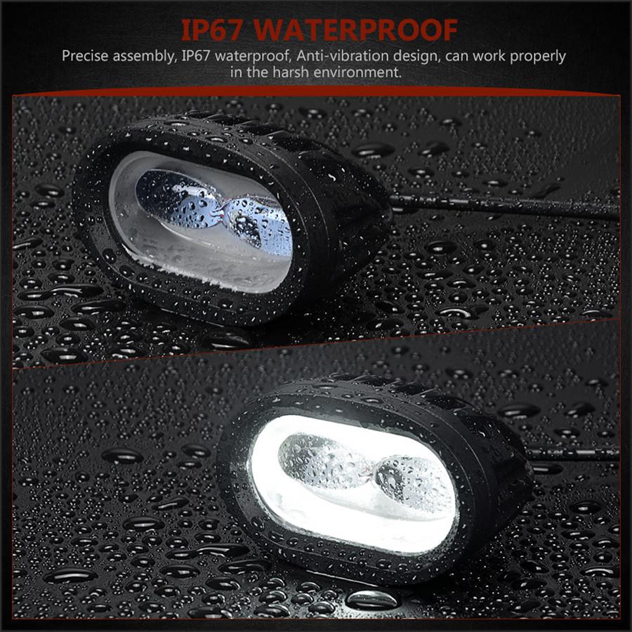 2PCS 6D 20W LED Work Light Bar Car Driving Fog Spot Light Offroad LED Work Lamp Vehicle For Truck SUV ATV Led Car Retrofit Styling
