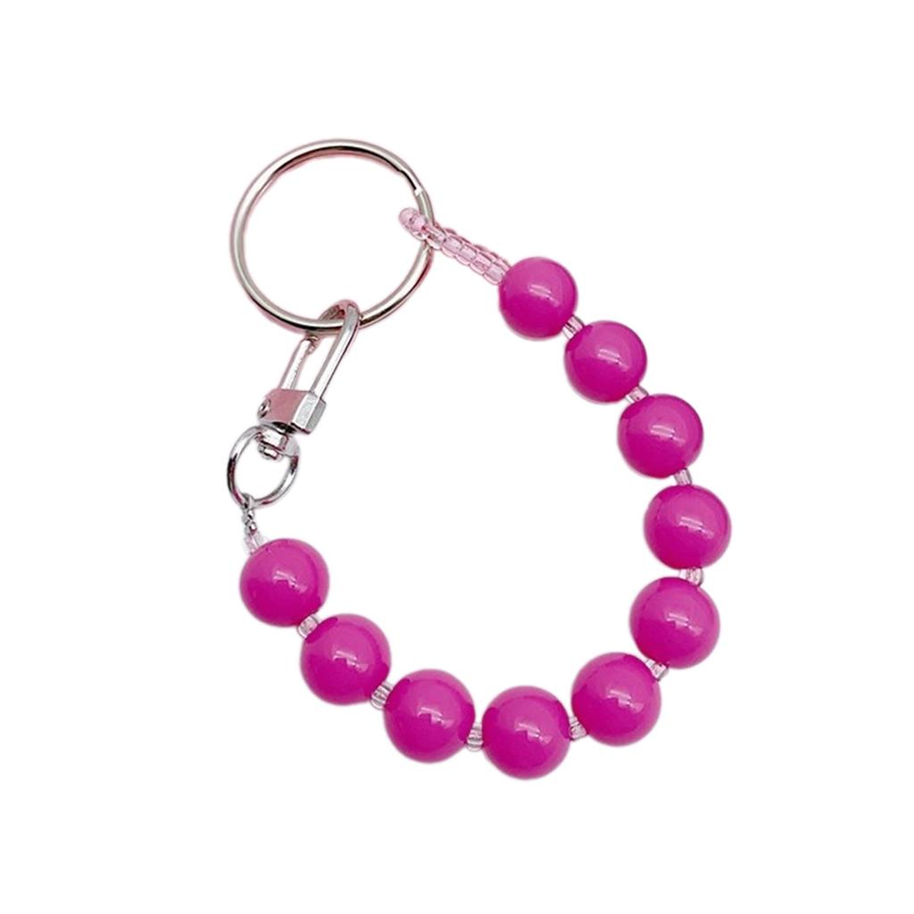 Bunter Perlen-Schlüsselanhänger Einzigartiger Handy-Charm Kette Blickfang Schlüsselanhänger Dekoration Taschenanhänger für verschiedene Anlässe