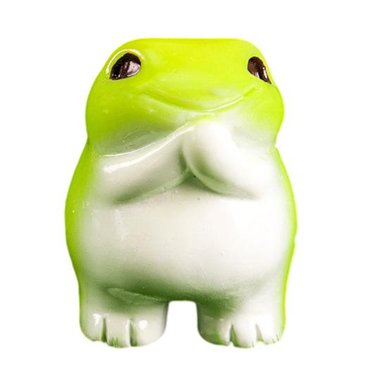 

Mini Resin Frog Figurine Small Little Animal Ornament Cartoon Miniature Frog Statue for Micro Fairy Garden Landscape DIY Terrarium Crafts C