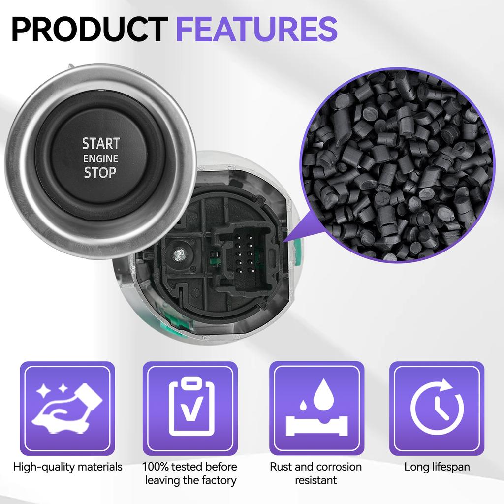 Samochodowy Przycisk Start Stop Silnika Włącznik Zapłonu Dla Land Rover Range Rover L322 2010-13 Przycisk Uruchamiania Bezkluczykowego LR050802 LR011897