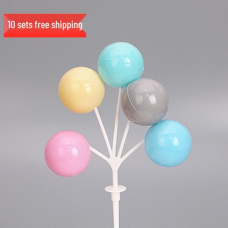 Multicolor Macaron Balloons Cake Toppers - Polymer Clay Foam for Kids  Birthday Decorations