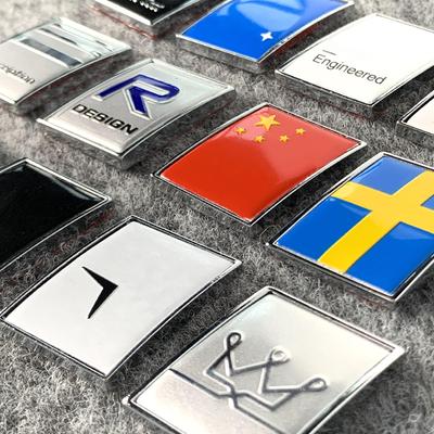 3D Metal Çinko Alaşım Okyanus Yarışı R Tasarım AWD Araç Amblem Çıkartmaları Oto Gövde Rozeti Amblem Çıkartmaları