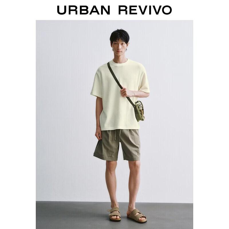 UR2026 Men's Solid Texture Short-Sleeve T-Shirt