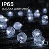 2 Pcs 50 LED 32FT Crystal Globe Solar String Lights Outdoor Waterproof Solar Lights with 8 Lighting