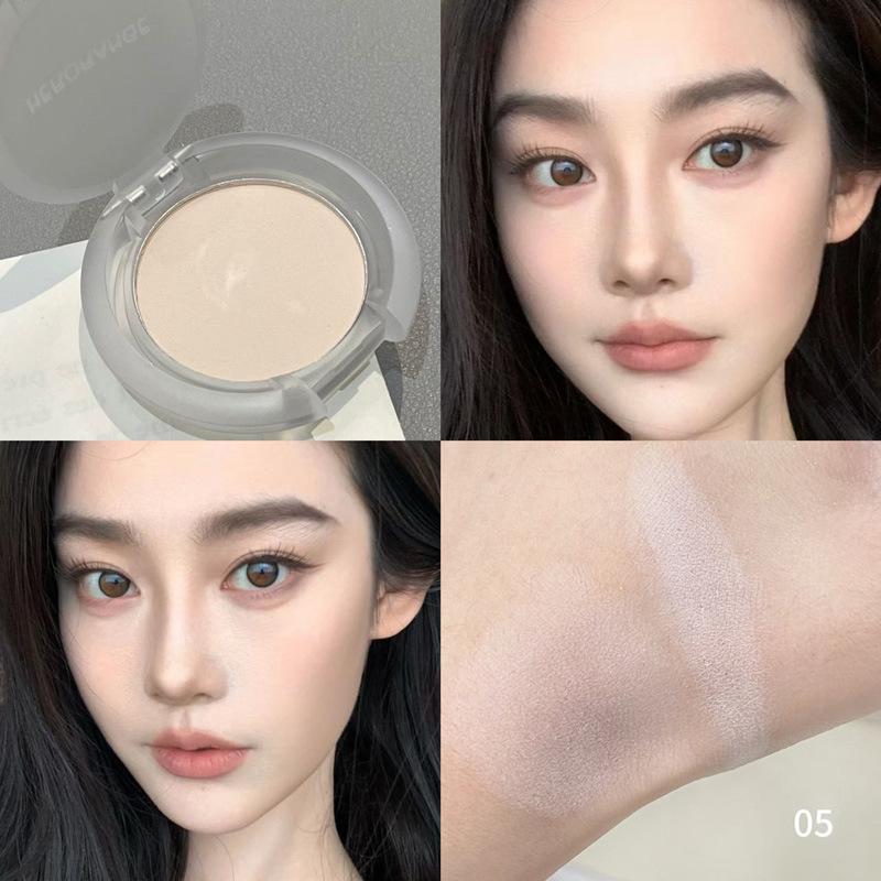 HERORANGE Mini Contour & Highlight Matte Powder - Natural Brightening Compact