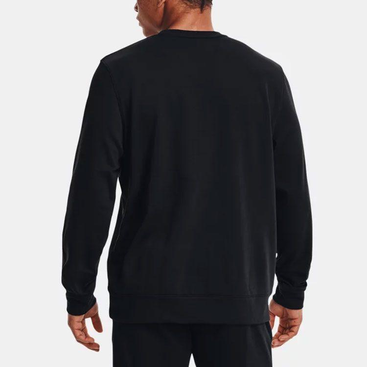 Under Armour Rival Sweatshirts Men's Black Crew Neck Moderate Regular 1370391-001