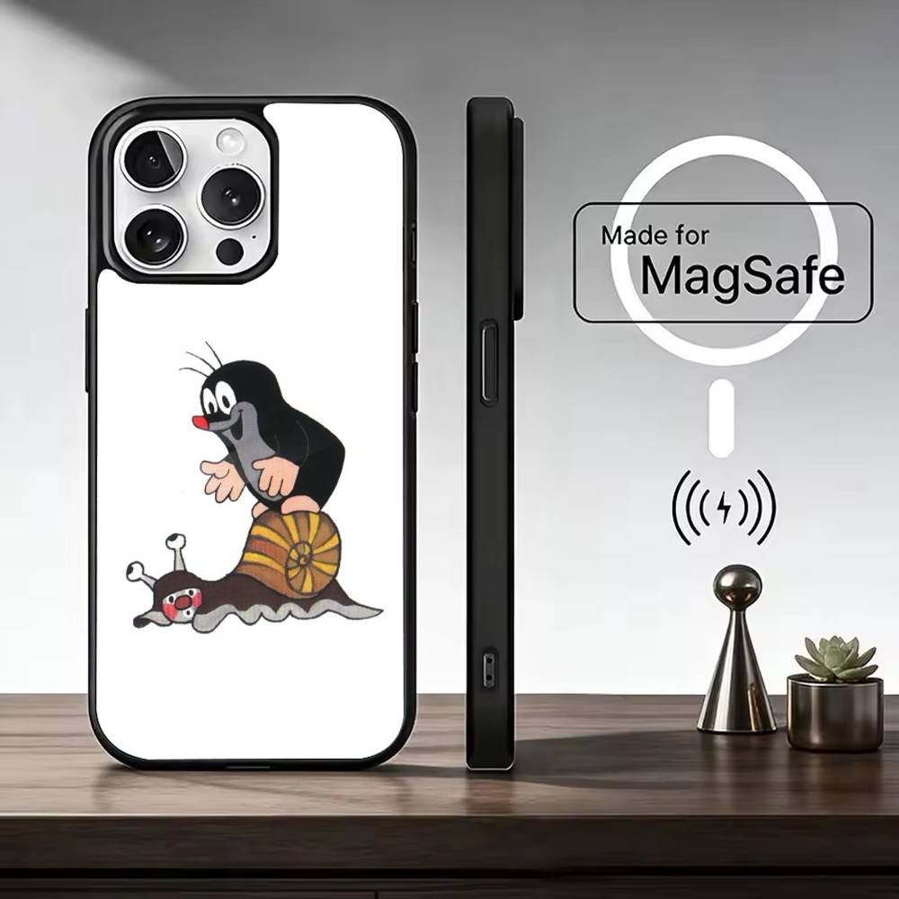 Cartoon Littles Mole  Phone Case For iPhone17,16,15,14,13,12,11 Plus,Pro Max Magnetic For Magsafe Wireless Charging