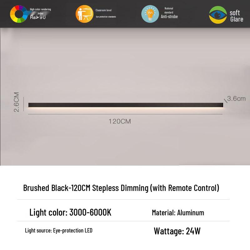 Minimalist Modern Strip Wall Light for Bedroom, Living Room, or Sofa Area