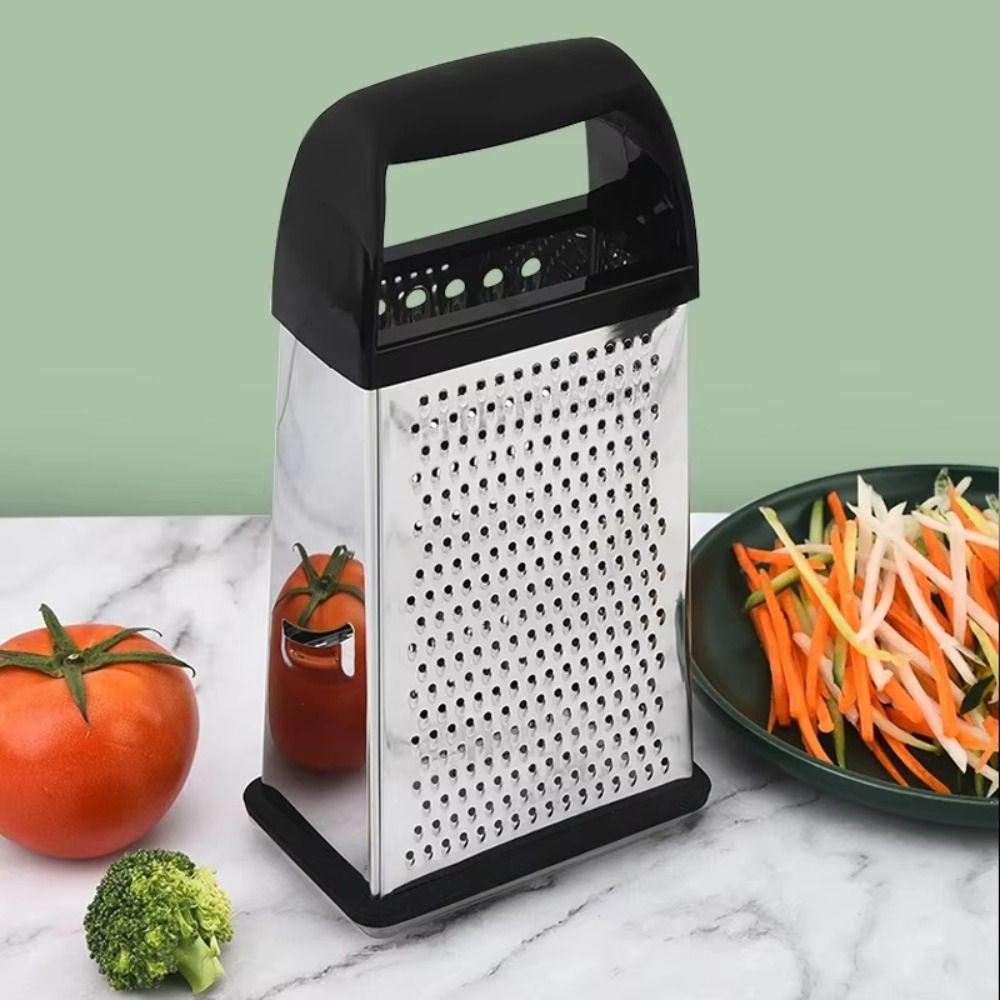 Four Sided Cheese Graters Stainless Steel Vegetable Slicer Ergonomic Food Shredder Cheese
