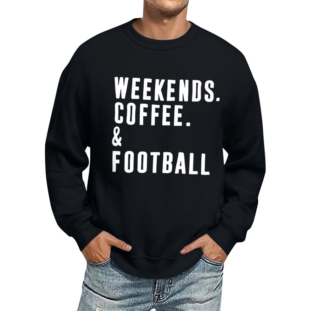 Men's Oversized Long Sleeve Crewneck Sweatshirt Casual Loose