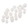100 τεμάχια Pearl White Βαμμένες Ξύλινες Χάντρες Spacer Jewelry Κατασκευή 8mm