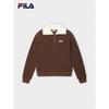 FILA Women's Color-Block Lapel Knit Pullover Sweatshirt