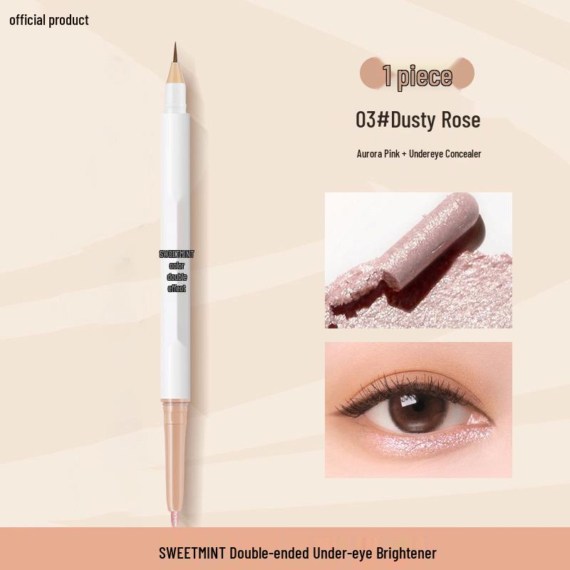 

SWEETMINT Dual-Ended Under-Eye Highlighter & Eyeshadow Pen - Shimmer Brightening and Defining Eyeliner. 2.5g