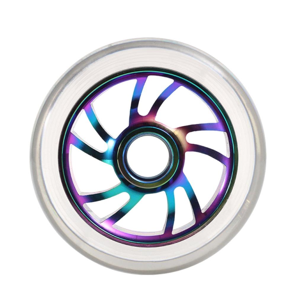 Silent 100/110mm Scooter Wheels Thick Aluminum Alloy Stunt Scooter Wheels With Bearings Stable Roller Wheels Parts Adults Kids