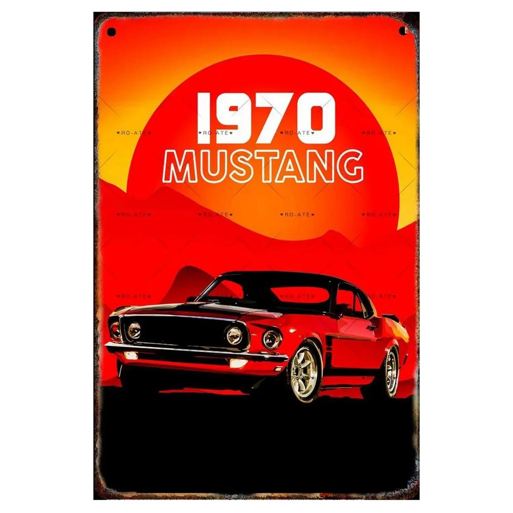 Plaque Metal Tin Signs Classic Cars Wall Decoration Vintage Art Posters Iron Painting for Man Cave Home Cafe Game Room Club Bar