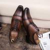 Oxford Brogue Bräutigamkleid Herren Schwarze Schuhe Koreanischer Stil Echtes Leder Original Business Designer Herrenschuhe Italienische Schuhe