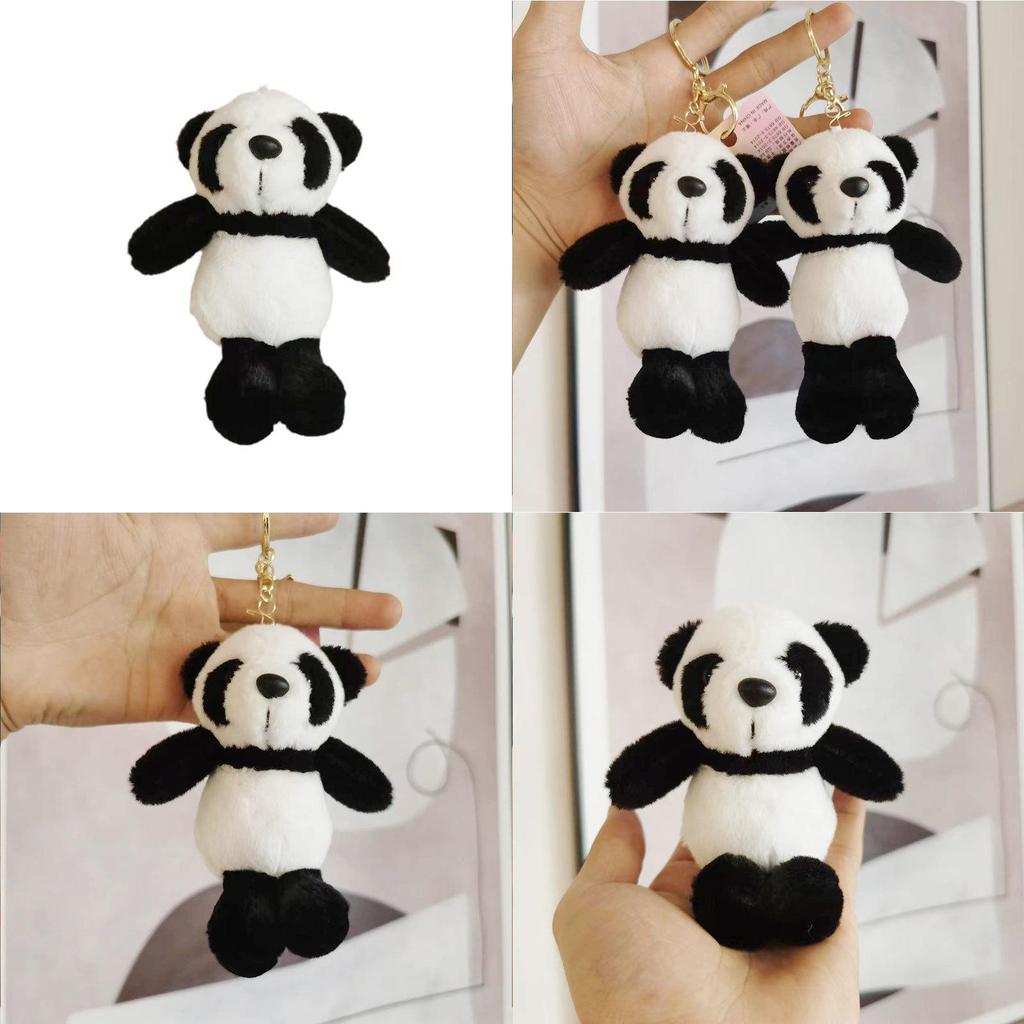 Genuine Panda Plush Keychain Cute Soft Animal Doll Stuffed Toy Bag Accessory