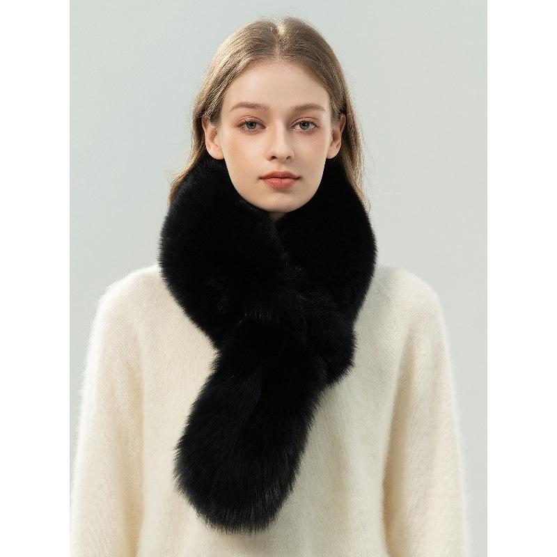 Vollpelz Beidseitig Quadratisch Fuchsfell Mode Schal Damen Koreanische Version Verdickt Warm Flauschig Nackenschutz Vielseitig