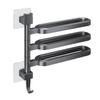 Wall-Mounted No-Drill Rotating Towel Rack and Shelf for Bathroom Storage