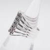 Used X941 Marcasite Marcasite 925 Engraved Ring Design Silver Ring Vintage No. 14