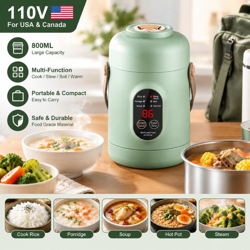 ABS Silicone Stainless Steel Small Cooking Appliance Compact Electric Kettle For Porridge