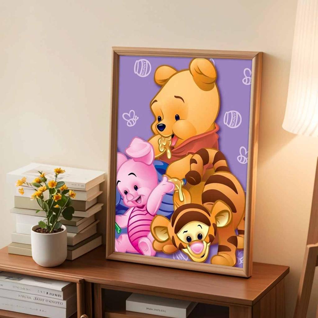 DIY Diamond Painting Winnie The Pooh Cross Stitch Kit Mosaic Art Diamond Painting Full Circle Diamond Home Decoration