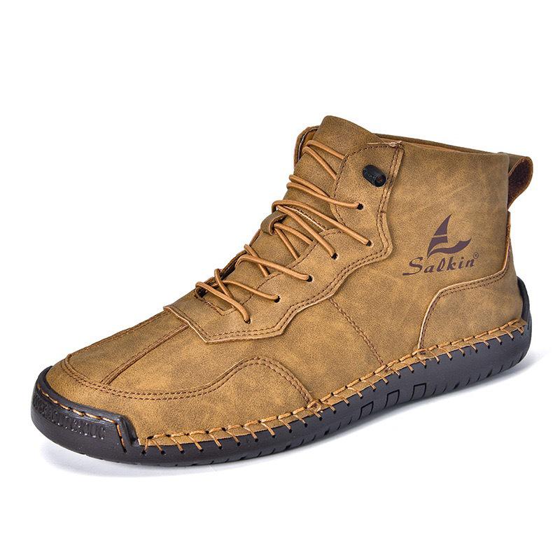 

Top-Selling Men s and Women s Handmade Leather High-Top Martin Boots - Retro Casual Short Boots for Spring/Summer (Sizes 36-48) 42