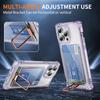 For iPhone 15 Pro Max Case Reinforced Corners TPU + Acrylic Phone Cover with Kickstand Card Holder