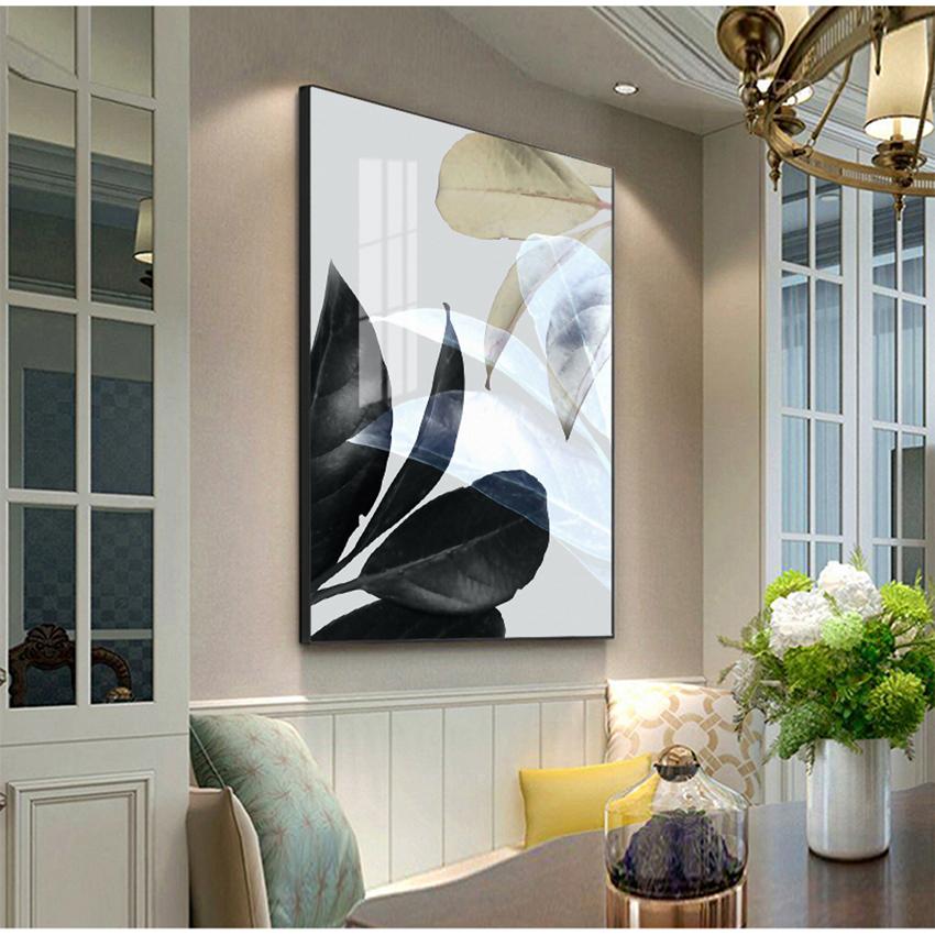 Målning Samtida Konst Heminredning Bild Skandinavisk Botanisk Tryck Blad Väggaffisch Nordisk Abstrakt Växt Duk