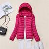 Autumn and winter new women's hooded light down jacket short casual thin down jacket large size winter clothing