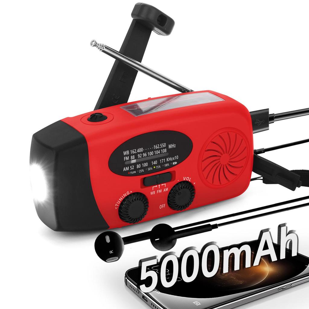 2025 Multi-functional Solar Hand-Crank Emergency Radio