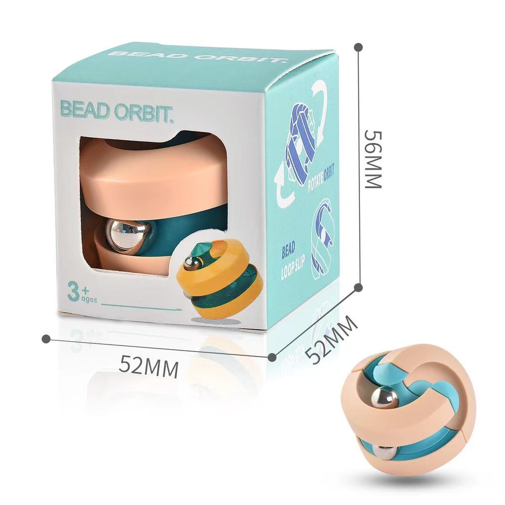 Orbit Ball Fidget Toys Decompression Anxiety ADHD Stress Relief Spinning Toy Beads Track Ball Gifts Kids Adults