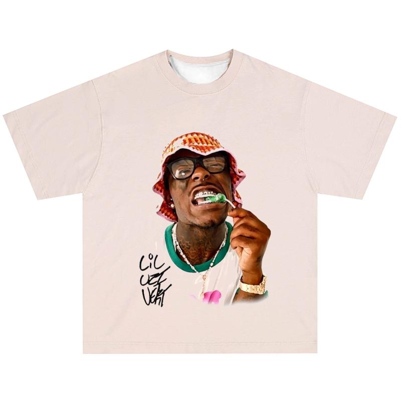 LIL UZI VERT Y2k Europe and The USA New Summer Men T-shirt Portrait Printed Harajuku Hip Hop Personality Fashion Couple Shirt